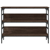 Console Table Brown Oak 100x32x75 cm Engineered Wood 839062