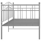 Sofa Bed Frame without Mattress Grey Metal 90x200 cm 324781