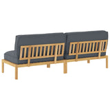 Sofa Set Plain Anthracite 240 x 80 x 69 cm Solid Acacia Wood 3418226