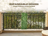 2pc Expanding Garden Trellis, 2 x 1m Faux Decorative Privacy Fence with Artificial Leaves, Privacy T3398P322142
