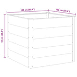 Garden Raised Bed WPC 100x100x91 cm Grey 43606