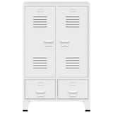 Industrial Wardrobe White 67x35x107 cm Steel 339611
