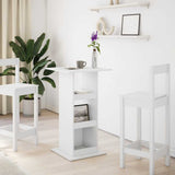 Bar Table with Storage White 60x60x102 cm Engineered Wood 854328
