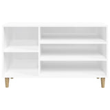 Shoe Cabinet High Gloss White 102x36x60 cm Engineered Wood 819742