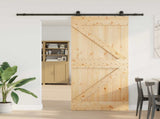 Sliding Door NARVIK Natural and Black 3445226