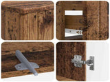 2 Piece Bathroom Cabinet Set ZWOLLE Old Wood Engineered Wood 3418006