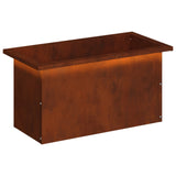 Garden Planter with LED Rusty 30 x 60 x 30 cm Weathering Steel 8008096