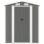 Garden Shed Light Grey 192x440x223 cm Galvanised Steel 3147441
