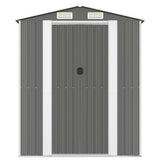 Garden Shed Light Grey 192x440x223 cm Galvanised Steel 3147441