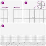 Garden Fence with Stakes 48 pcs 35 x 30 cm Mesh Silver 42042954