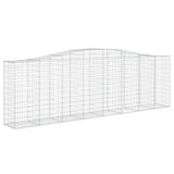 Arched Gabion Baskets 2 pcs 400x50x120/140 cm Galvanised Iron 3145969