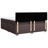 Box Spring Bed with Mattress Dark Brown 180x200 cm Fabric 3285970
