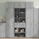 Highboard Grey Sonoma 70x42.5x185 cm Engineered Wood 3281467