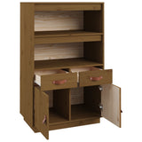 Highboard Honey Brown 67x40x108.5 cm Solid Wood Pine 820160