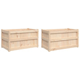 Garden Planters 2 pcs Solid Wood Pine 837460