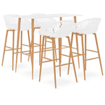 5 Piece Bar Set White 3057435