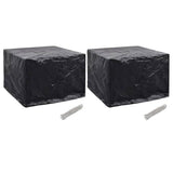 Garden Furniture Covers 2 pcs 8 Eyelets 122x112x98 cm 279134