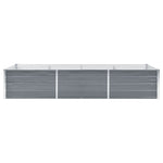 ZNTS Garden Raised Bed Galvanised Steel 240x80x45 cm Grey 44842