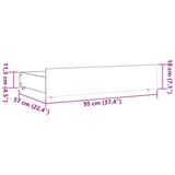 Bed Drawers 4 pcs Wax Brown Solid Wood Pine 847167