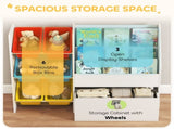 Toy Storage Unit, 3-Tier Toy Organiser Shelf with 6 Removable Storage Bins for Bedroom, Nursery, T3398P421976