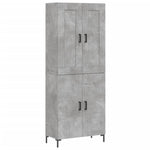 Highboard Concrete Grey 69.5x34x180 cm Engineered Wood 3199557