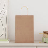 Paper Bags 250 pcs with Handles Brown 21x11x31 cm 4101588