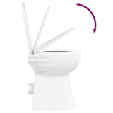 Rimless Toilet 7 cm Extra Height Soft Close Ceramic White 145779