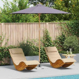Garden Parasol Dark Grey 270 x 260 cm Bamboo 4108088