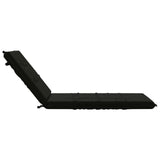 Sunlounger Cushion GEMERT 100% Polyester Black 190 x 80 x 9 cm 947434