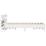 Bed Frame without Mattress White 90x200 cm Solid Wood Pine 3306157