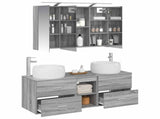Bathroom Furniture Set 4 pcs Grey Sonoma 3407020