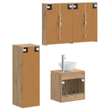 Bathroom Furniture Set 4 pcs Artisan Oak 3407430