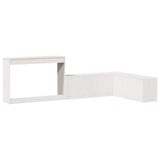 Bedside Cabinet with Desk White 232x112x75 cm Solid Wood Pine 855760
