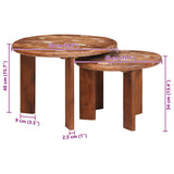 Nesting Coffee Tables 2 pcs Multicolour Solid Reclaimed Wood 4104649