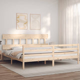 Bed Frame without Mattress 200x200 cm Solid Wood 3195176