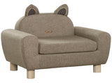 Kids Sofa Toddler Chair Children Armchair for Preschool Bedroom Playroom with Ear Modeling Wood T3398P347653