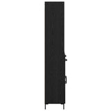 Highboard Black Oak 69.5 x 34 x 180 cm Engineered Wood 3416185