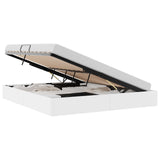 Storage Bed with Mattress Pure White 183 x 213 cm Faux leather 3369979
