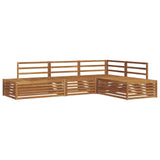 Outdoor Sofa Set 4 Piece Natural Solid Acacia Wood 3374089