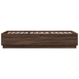 Bed Frame with LED without Mattress Brown Oak 100x200 cm 3209631