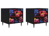 Bedside Cabinet KIEL 2 pcs Black Oak 36 x 33 x 51 cm 8007258