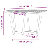 5 Piece Garden Dining Set Solid Wood Acacia 3334771