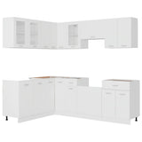 11 Piece Kitchen Cabinet Set Lyon White Engineered Wood 3067663