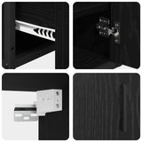 Bathroom Furniture Set 2 pcs Black oak Engineered wood 3402322