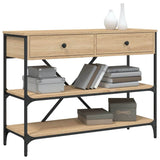 Console Table with Drawers and Shelves Sonoma Oak Engineered Wood 833404