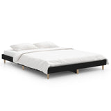 Bed Frame without Mattress Black 140x190 cm Engineered Wood 832070