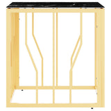 Coffee Table Gold 50x50x50 cm Stainless Steel and Glass 350044