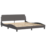 Bed Frame without Mattress "Zadar" Grey 180x200 cm Super King Faux Leather 3208201
