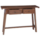 Desk with Drawer Brown 110 x 30 x 79 cm Solid Mahogany Wood 42012402