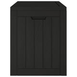 Garden Storage Box Black 55.5x43x53 cm Polypropylene 364164